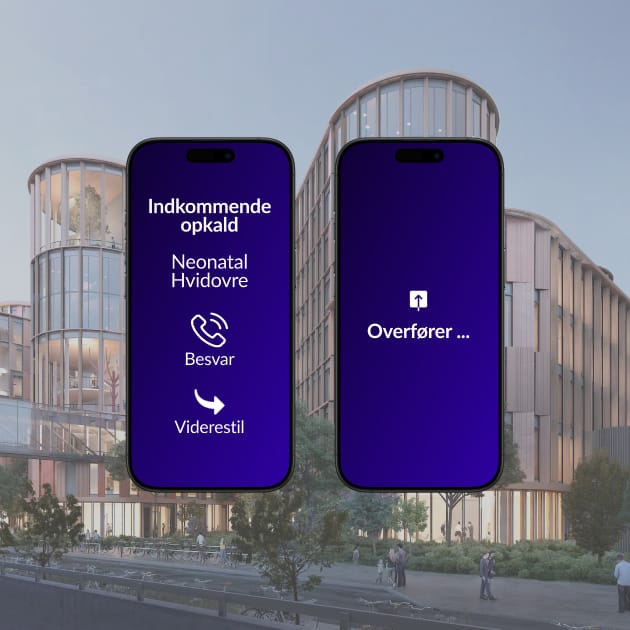 Mobile visning med indkommende opkald